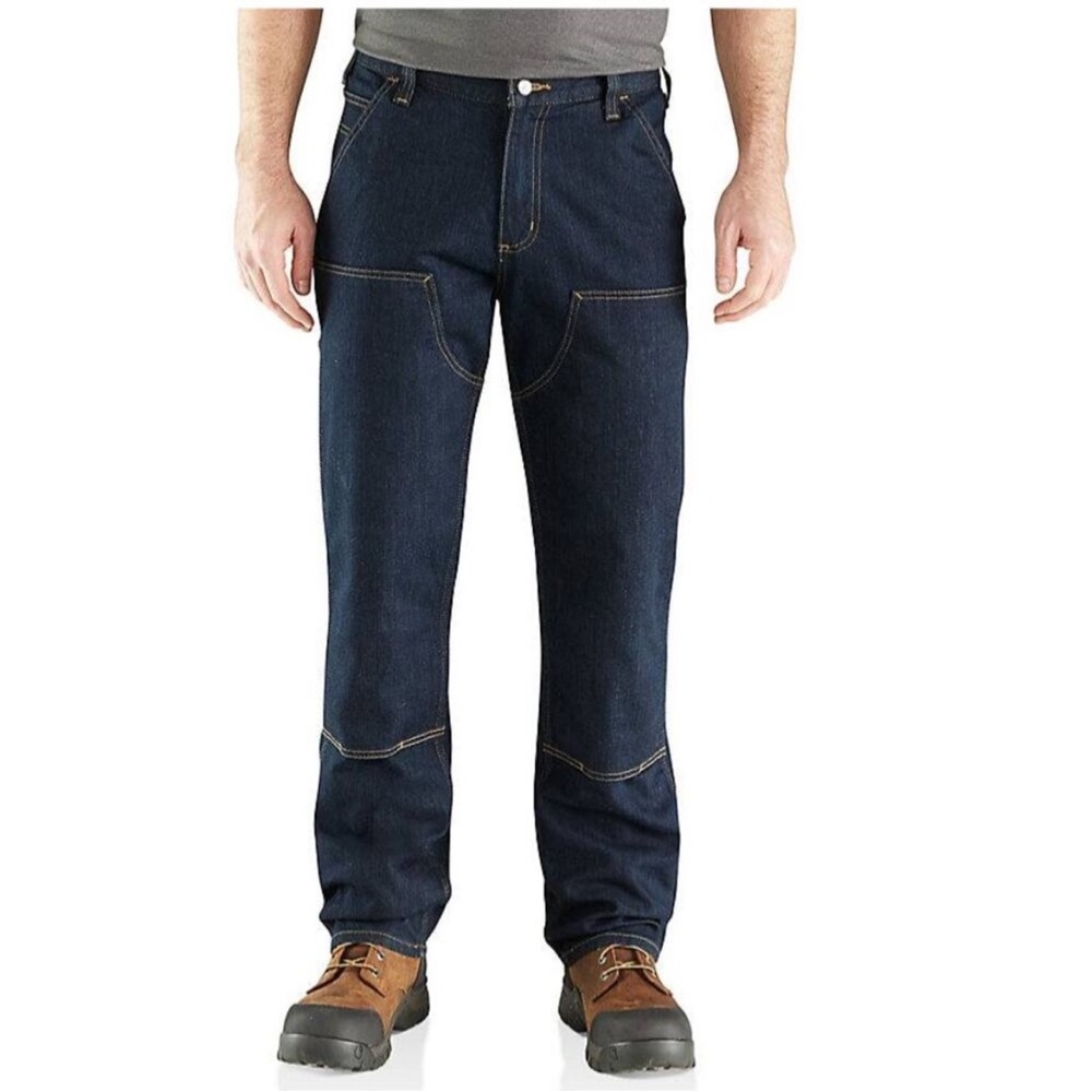 Carhartt Relaxed Fit Double Knee Rugged Flex Jeans Dark Wash Size 40 x 30